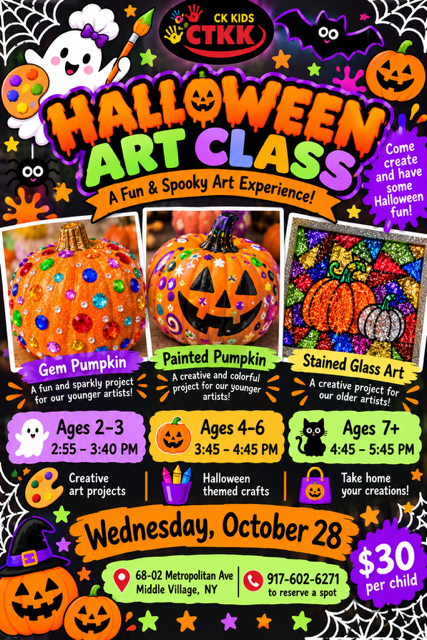 Halloween Art Class Flyer
