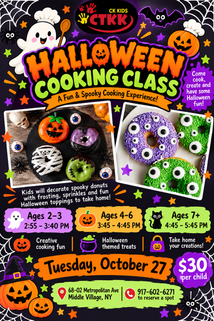 Halloween Cooking Class Flyer